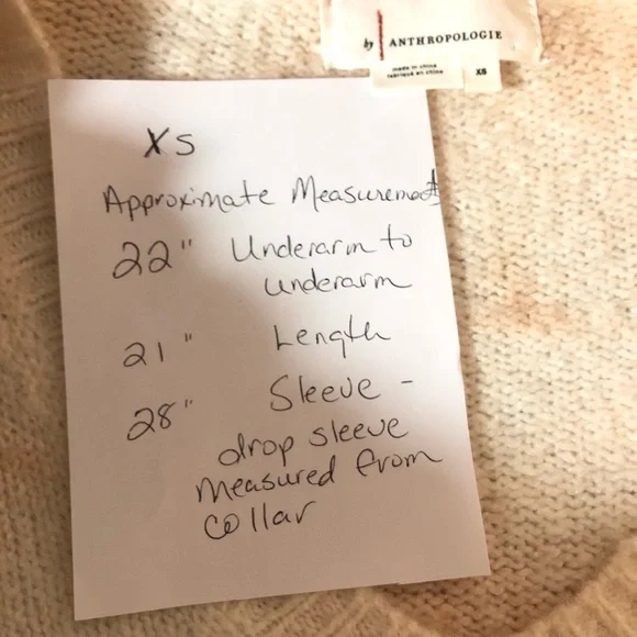 Anthropologie V Neck Bell Sleeve Sweater Sz XS Oversized Boxy Tie Dye Cozy Warm - Picture 8 of 13